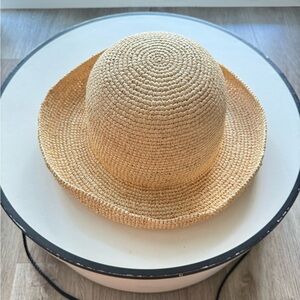 lack of color raffia cruiser tan dome boater straw sun hat flicked edge medium
